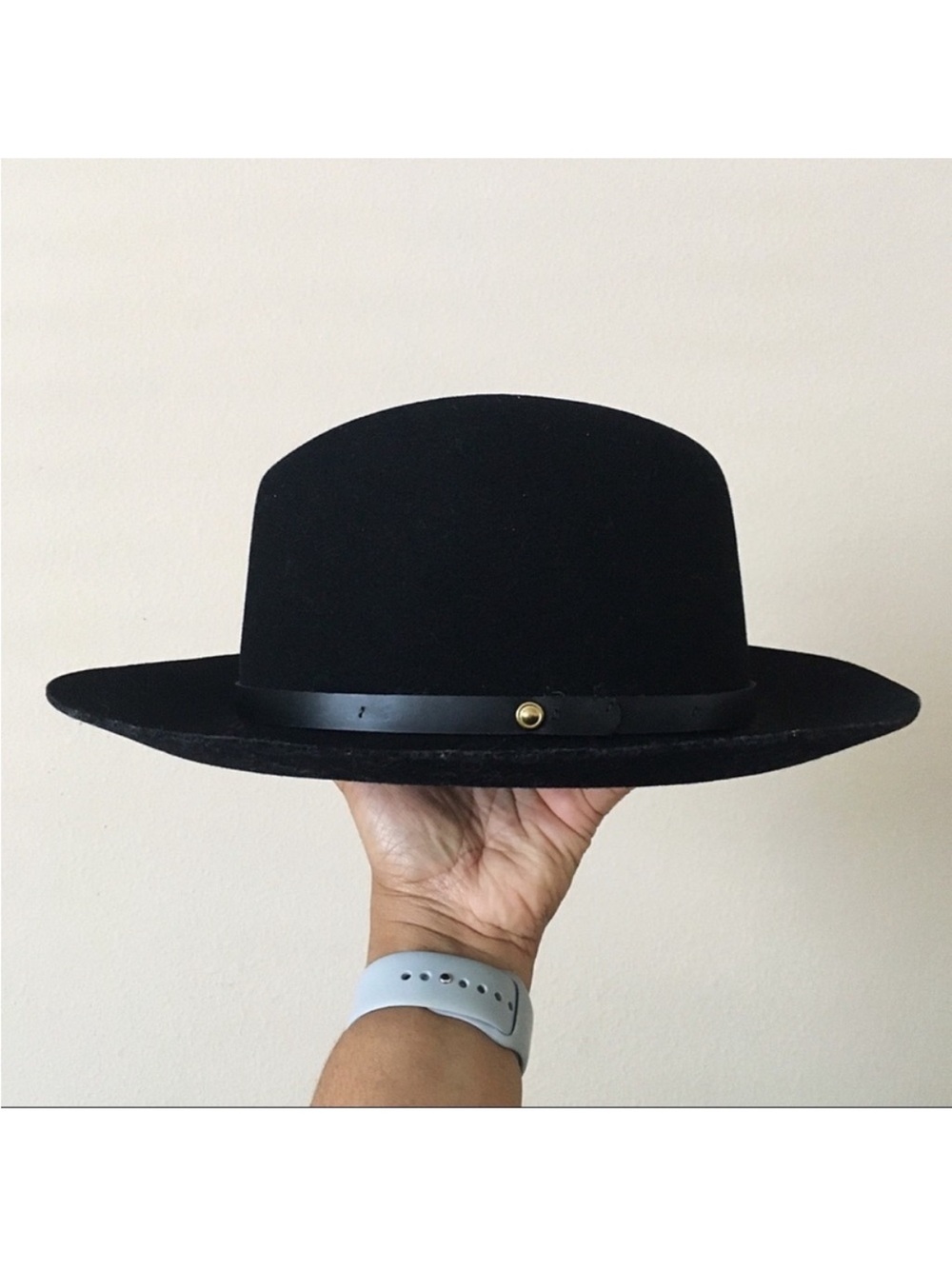 Rag & Bone Floppy Brim Black Wool Fedora Hat